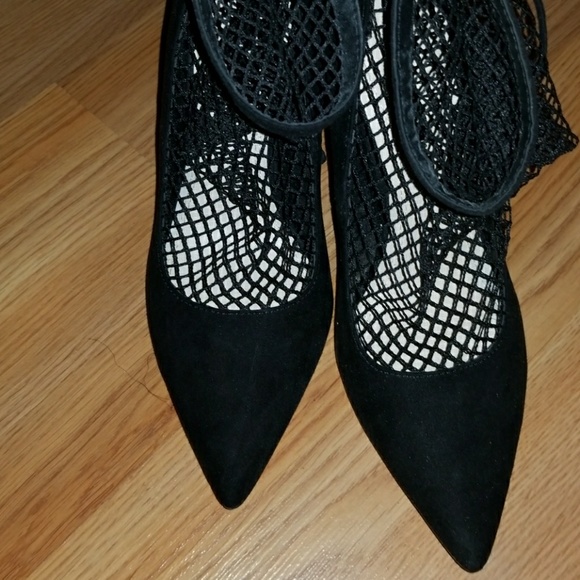 Zara Shoes - Zara fishnet bootie 38